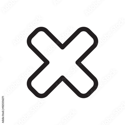 Close icon Vector set outline