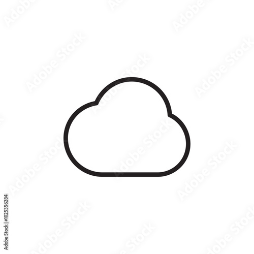 Cloud icon Vector set outline