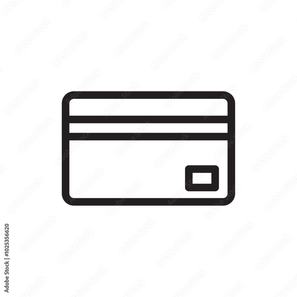 Credit card icon Vector set outline Credit card icon Vector set outline