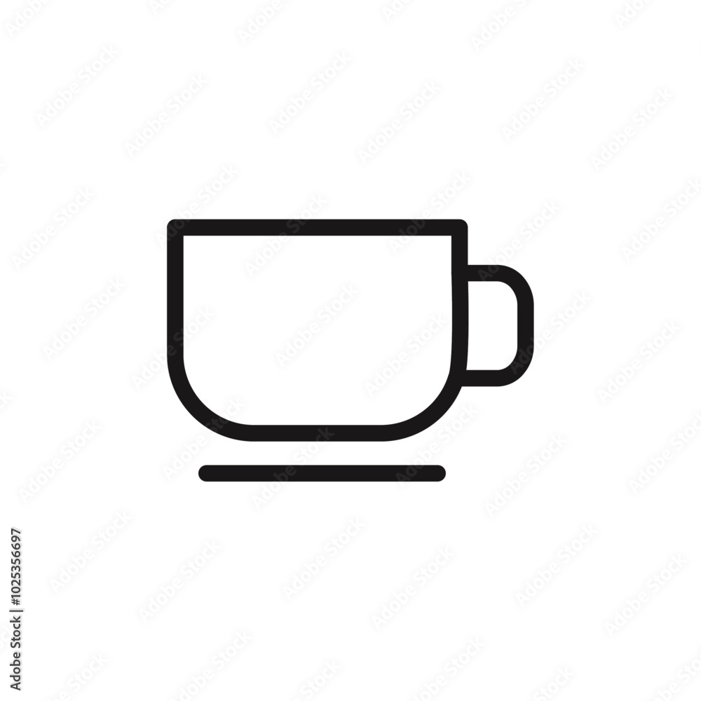 Cup icon Vector set outline Cup icon Vector set outline