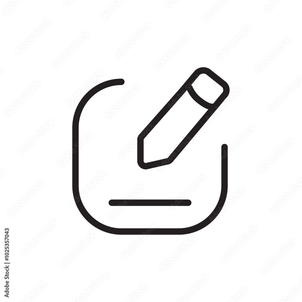 Edit icon Vector set outline Edit icon Vector set outline