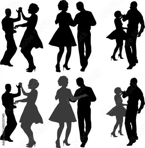 Couple Woman Man Dancing Silhouette