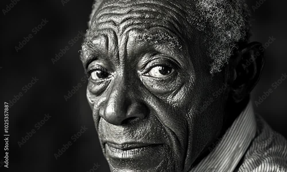 Black and White Portrait of a Man Black and White Portrait of a Man