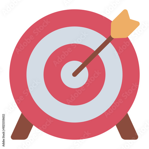 Arrow hitting the target icon. Represents aim and precision.