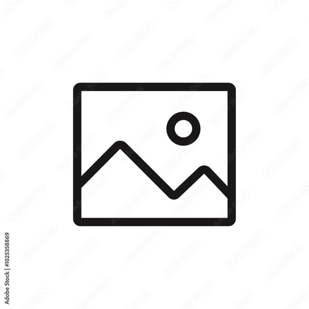 Picture icon Vector set outline Picture icon Vector set outline