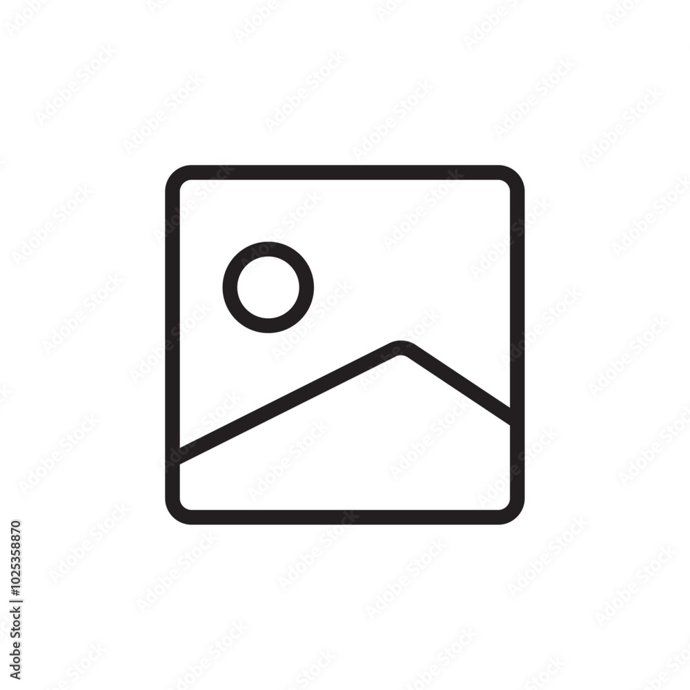 Picture icon Vector set outline Picture icon Vector set outline