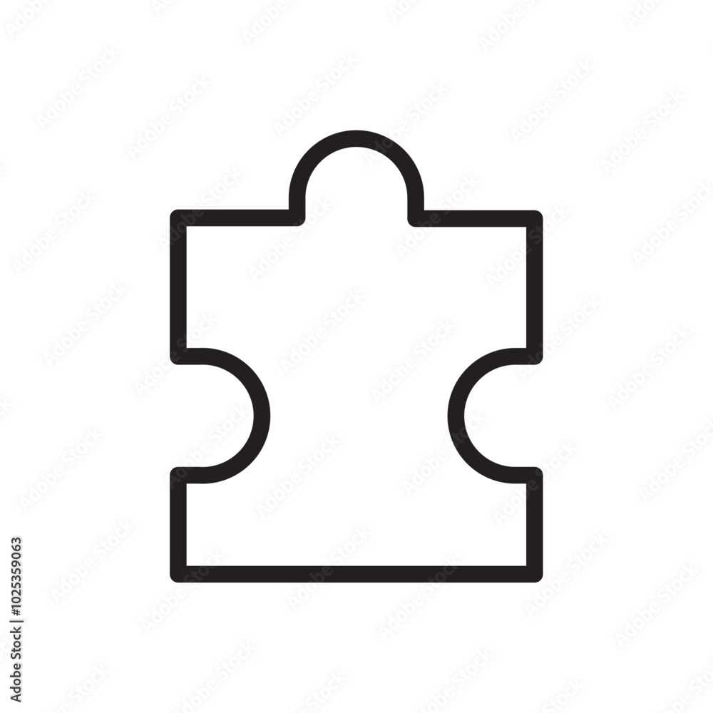 Puzzle icon Vector set outline Puzzle icon Vector set outline
