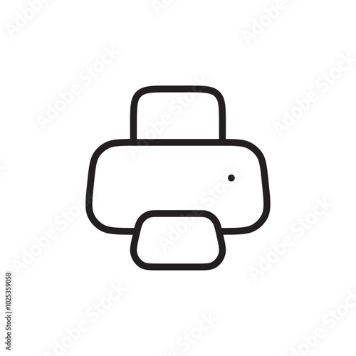 Printer icon Vector set outline