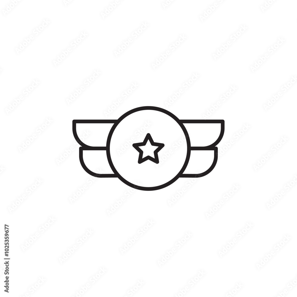 Star badge icon Vector set outline Star badge icon Vector set outline