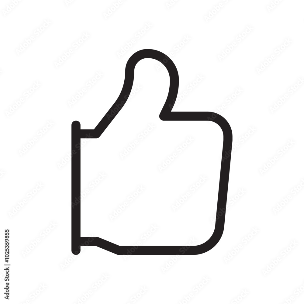 Thumbs up icon Vector set outline Thumbs up icon Vector set outline