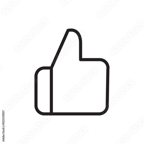 Thumbs up icon Vector set outline