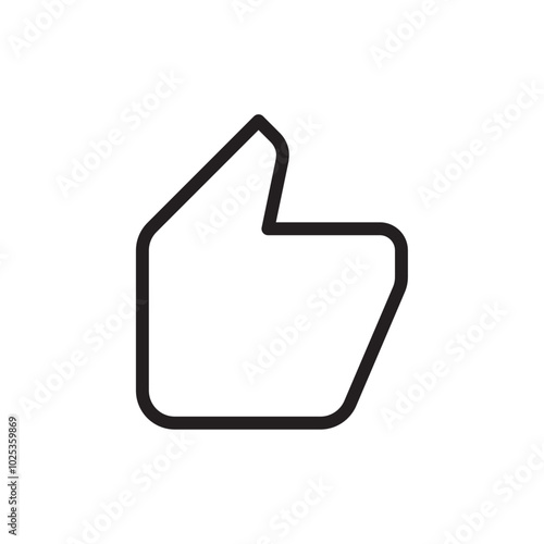 Thumbs up Vector set outline