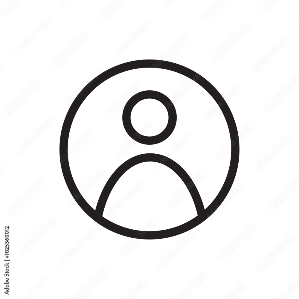 User icon Vector set outline User icon Vector set outline