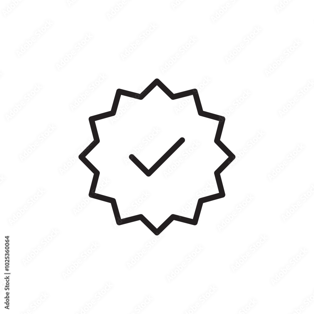 Verified icon Vector set outline Verified icon Vector set outline