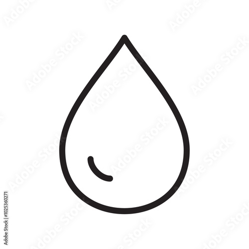 Water drop icon Vector set outline
