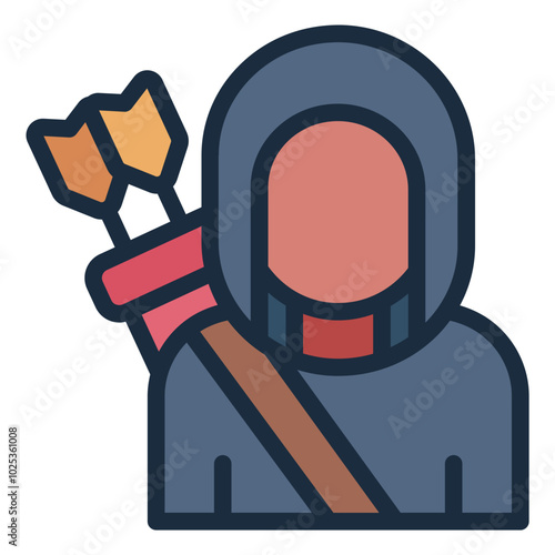 Archer avatar icon. Depicts a hooded archer figure.