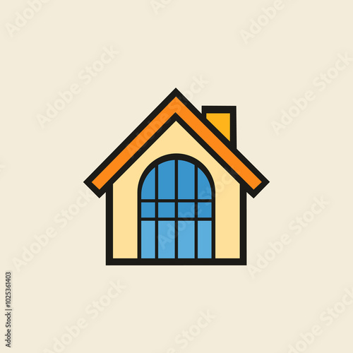 simple roof design logo