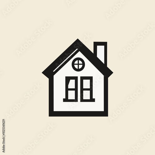 simple roof design logo