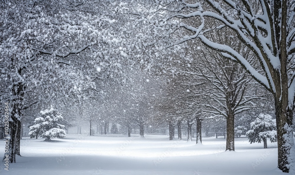 Fototapeta premium Phenomenal snowfall