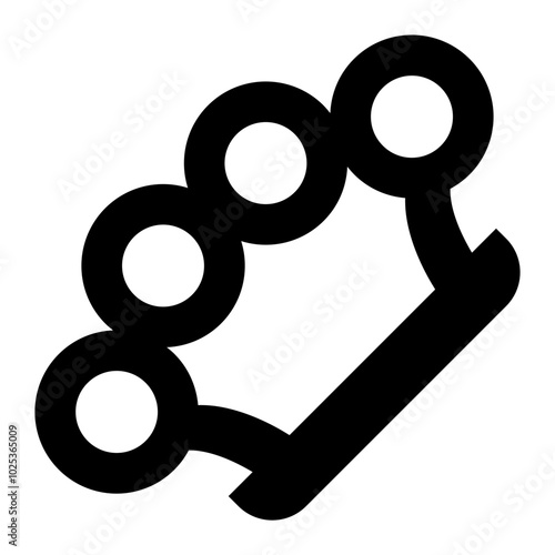 Brass knuckle used as a self defense and combat tool in martial arts.