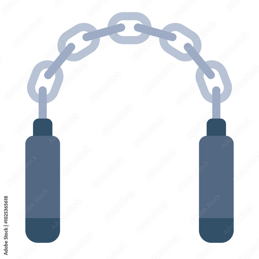 Obraz premium Nunchaku weapon used for martial arts training and practice.