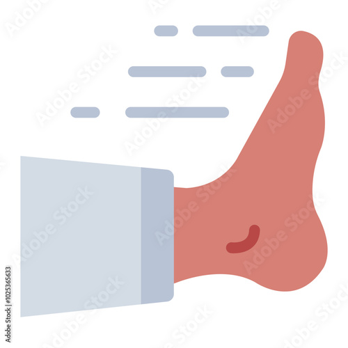 Karate foot kick used in martial arts training and competition.