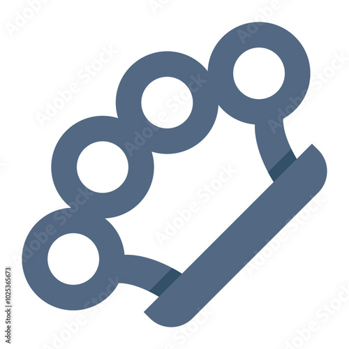 Brass knuckle used as a self defense and combat tool in martial arts.