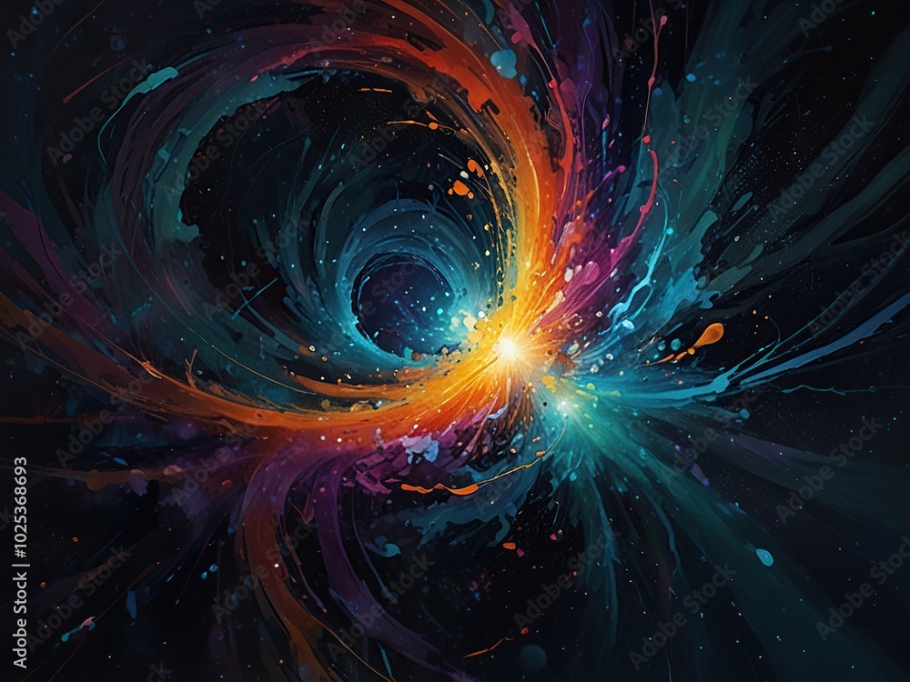 Obraz premium fractal burst background
