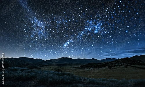 Enchanting Starry Night Sky Over Eastern Landscape