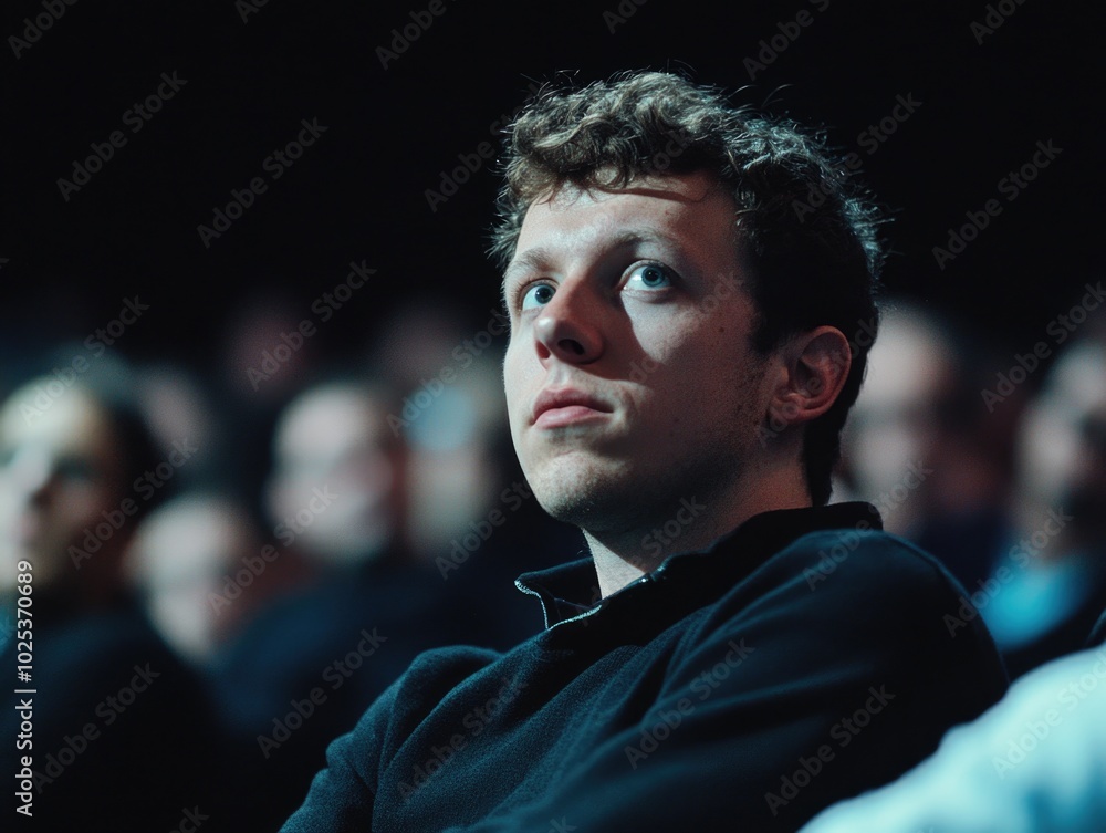 Young Man in Auditorium Young Man in Auditorium