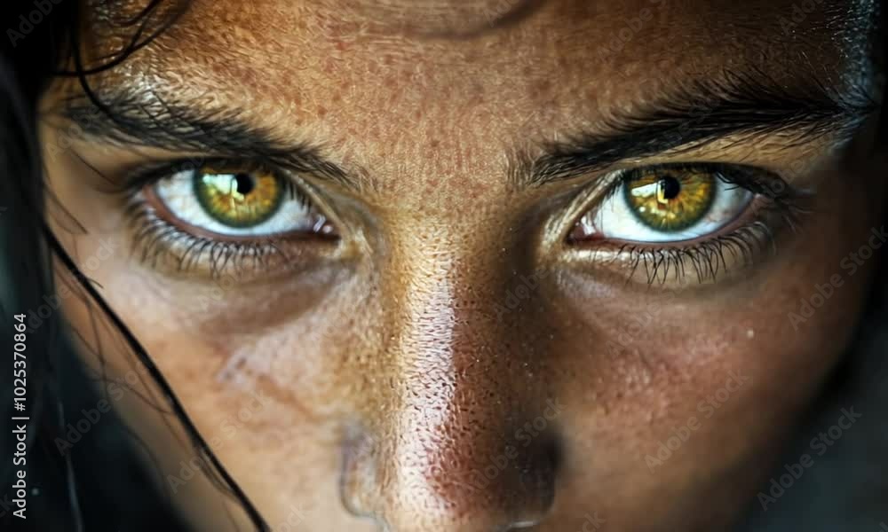 Close-Up Portrait of a Woman's Eyes Close-Up Portrait of a Woman's Eyes