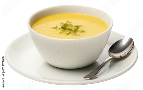 PNG A potage saucer spoon soup.