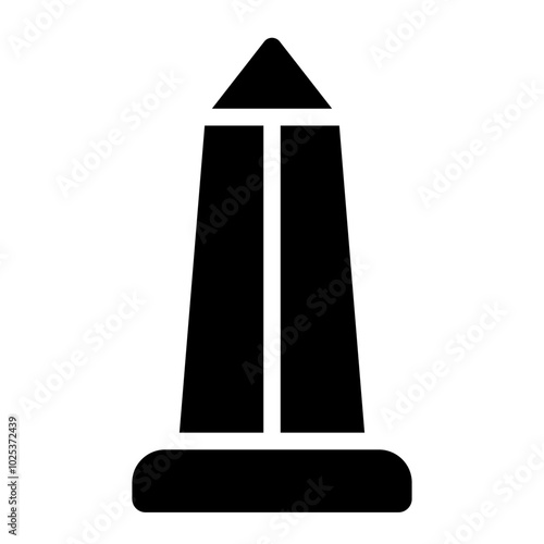 Obelisk monument icon cultureizing Egyptian architecture and cultural heritage.