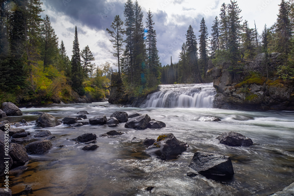 A Long Exposure on the Fall River near yellowstone A Long Exposure on the Fall River near yellowstone