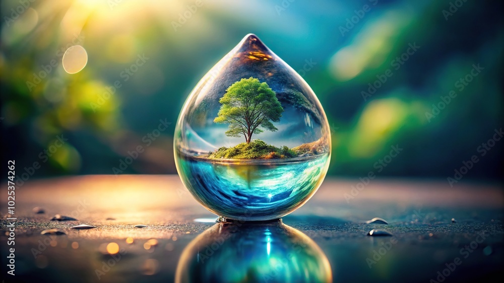 Capture the beauty of a miniature world in a water droplet with stunning macro photography Capture the beauty of a miniature world in a water droplet with stunning macro photography