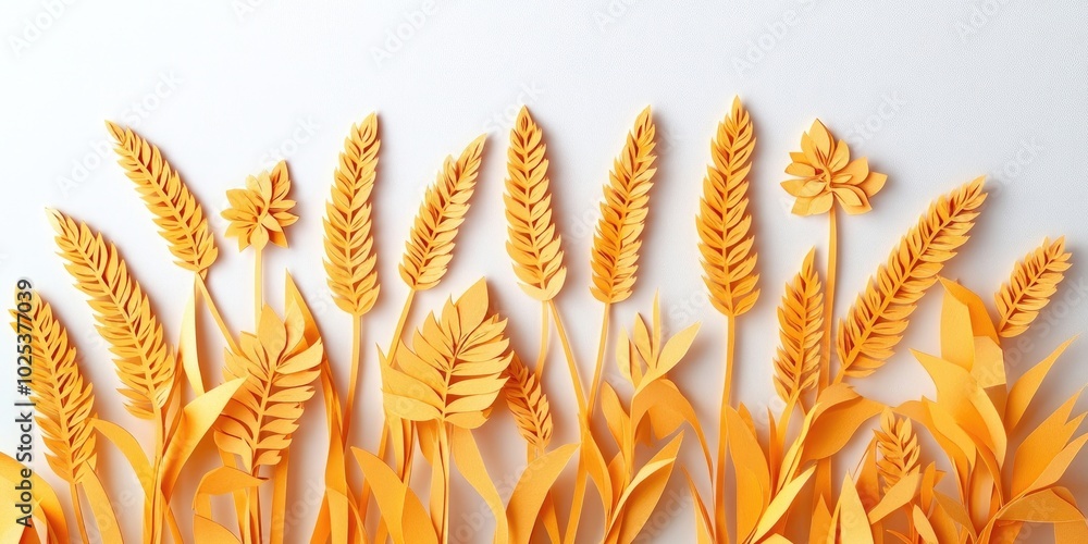 Close-up of wheat against a white background, Close-up of wheat kernels on a white backdrop Close-up of wheat against a white background, Close-up of wheat kernels on a white backdrop