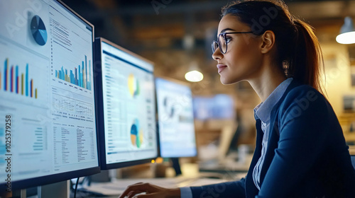 Business Professionals Analyzing Data Reports
