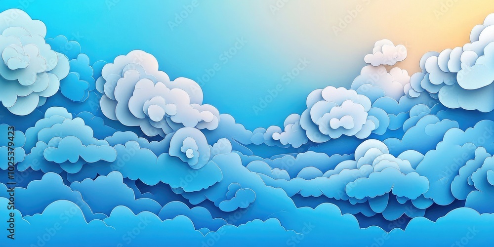 Vibrant blue sky adorned with lovely clouds, showcasing pleasant weather, Clear blue sky filled with beautiful clouds indicating nice weather Vibrant blue sky adorned with lovely clouds, showcasing pleasant weather, Clear blue sky filled with beautiful clouds indicating nice weather