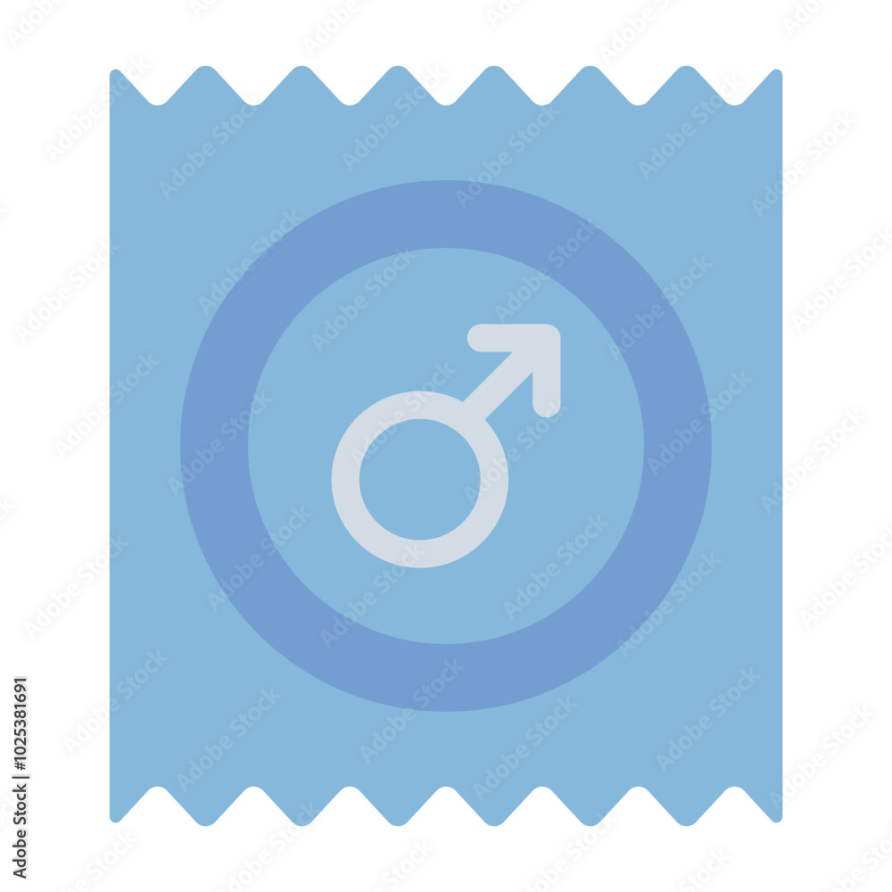 Male condom icon representing safe sex and protection. Male condom icon representing safe sex and protection.