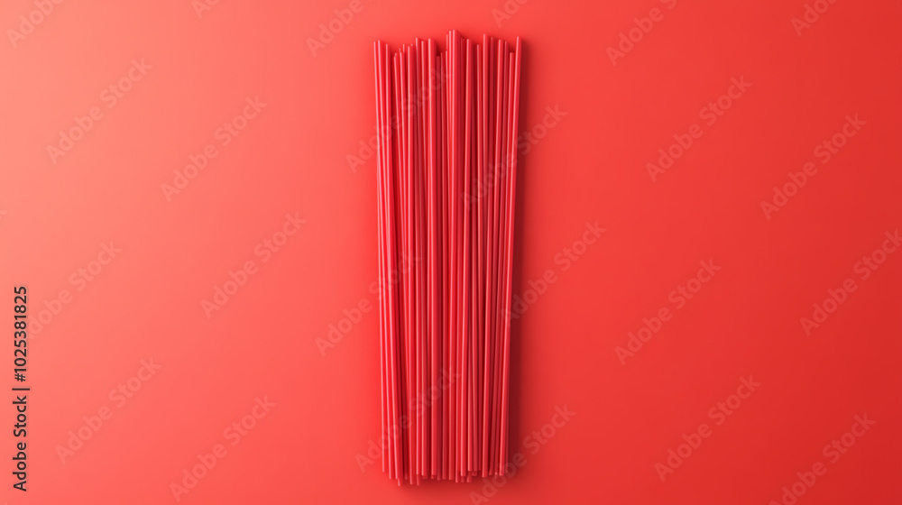 A vibrant arrangement of red chopsticks on a solid red background, perfect for Asian cuisine themed designs and culinary presentations. A vibrant arrangement of red chopsticks on a solid red background, perfect for Asian cuisine themed designs and culinary presentations.