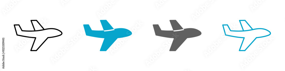 airplane icon Symbol in outline style airplane icon Symbol in outline style