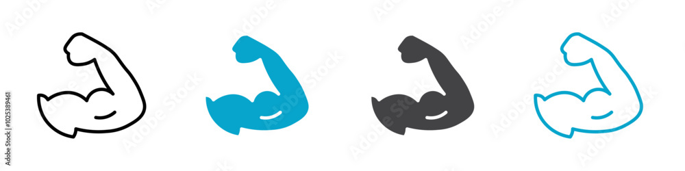 arm flex icon Symbol in outline style arm flex icon Symbol in outline style