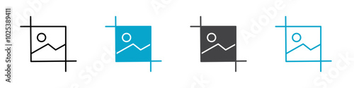 crop icon Symbol in outline style