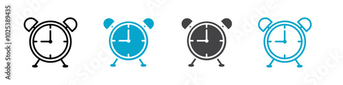 alarm clock icon Symbol in outline style