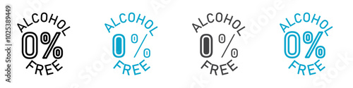 alcohol free icon Symbol in outline style