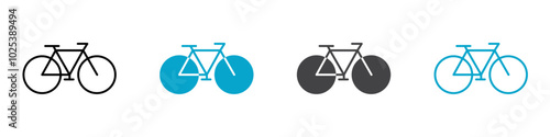 bicycle icon Symbol in outline style