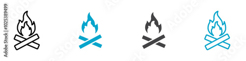 born fire icon Symbol in outline style
