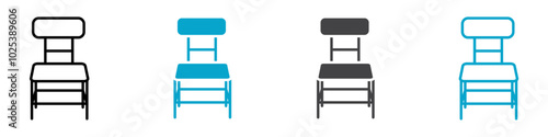chair icon Symbol in outline style