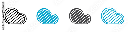 cooked steak icon Symbol in outline style