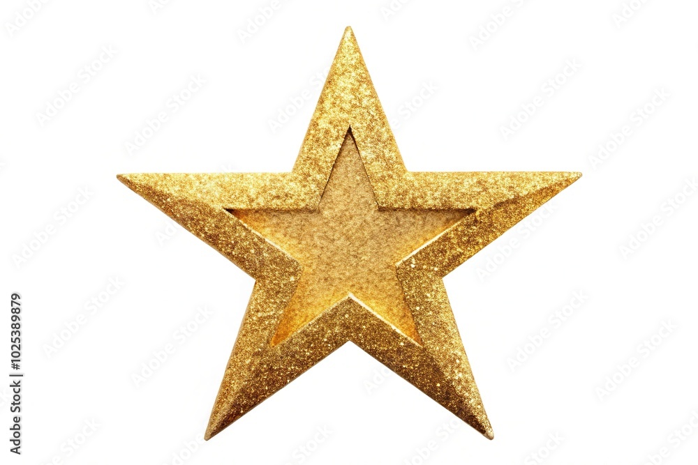 Obraz premium Christmas star silhouette with golden color on white background